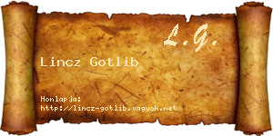 Lincz Gotlib névjegykártya